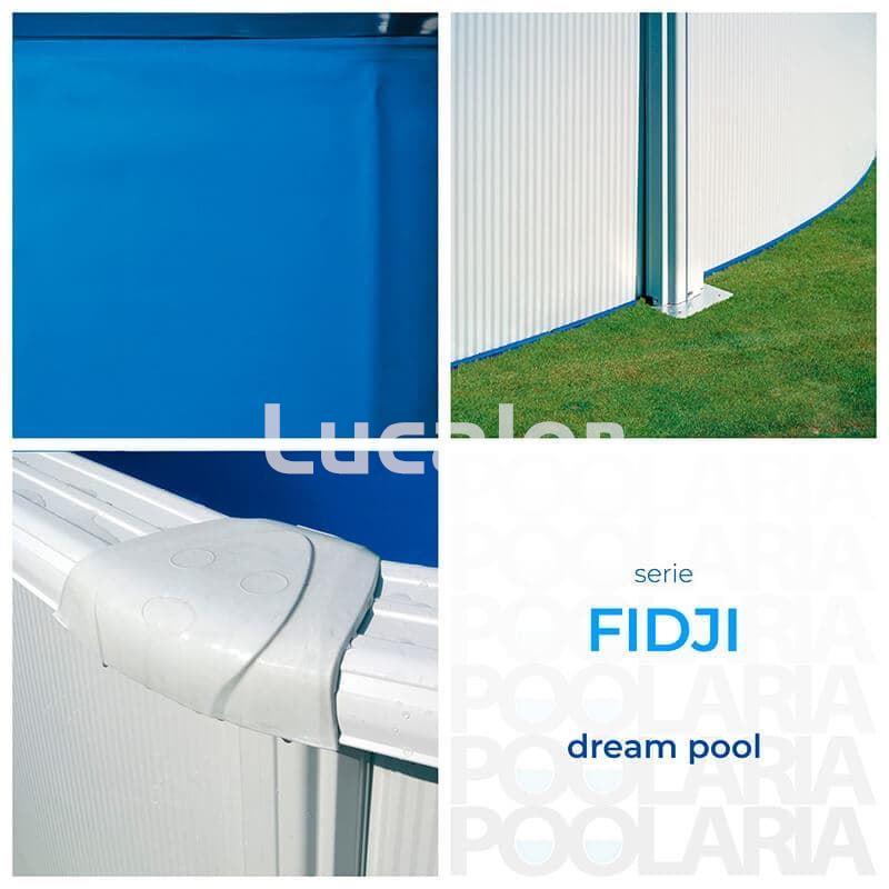 Piscinas gre serie Fidji ovaladas con pioares laterales H 120 cm - Imagen 2