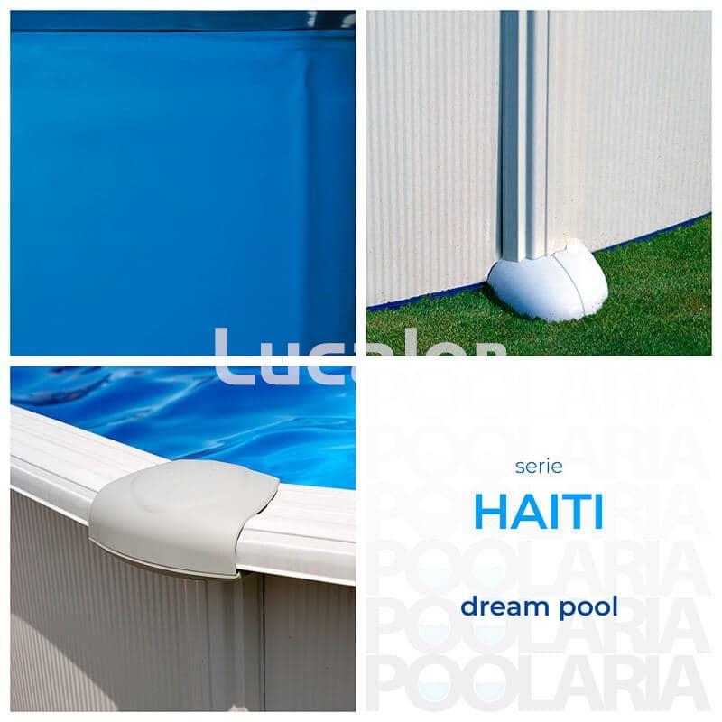 Piscinas gre serie Haiti ovaladas blanca omegas H 132 cm - Imagen 3