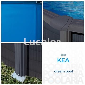 Piscinas gre serie Kea de gre  aspecto gráfito ovaladas altura 120 - Imagen 2