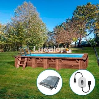 Piscinas madera de Gre forma rectangular modelo Mango ( 618 x 320 x 130 cm ) - Imagen 1