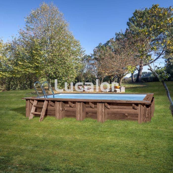 Piscinas madera de Gre forma rectangular modelo Mango ( 618 x 320 x 130 cm ) - Imagen 2