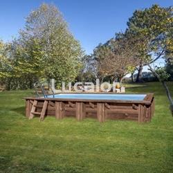 Piscinas madera de Gre forma rectangular modelo Mango ( 618 x 320 x 130 cm ) - Imagen 2