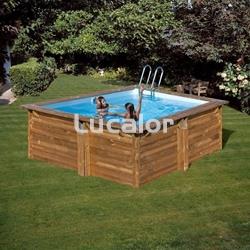 Piscinas madera Gre forma cuadrada City de 225 x 225 x 0.65 m - Imagen 1