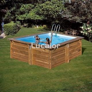 Piscinas madera Gre forma cuadrada City de 225 x 225 x 0.65 m - Imagen 1