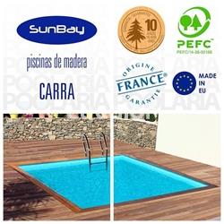 Piscinas madera Gre forma cuadrada City de 225 x 225 x 0.65 m - Imagen 2