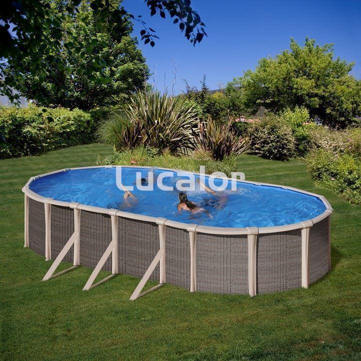 Piscinas serie fusión pool de gre forma ovalada altura 135 cm - Imagen 1