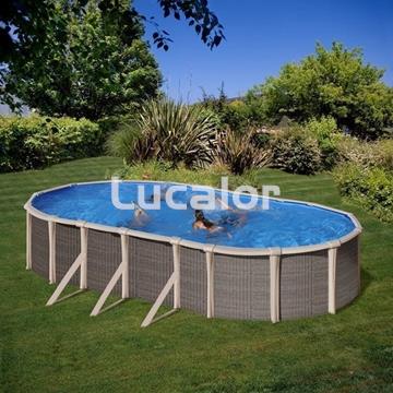 Piscinas serie fusión pool de gre forma ovalada altura 135 cm - Imagen 1