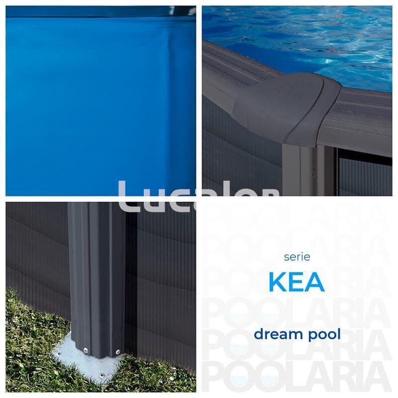 Piscinas serie Kea de gre aspecto gráfito ovaladas altura 120 - Imagen 2