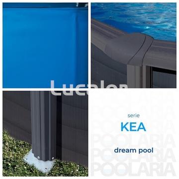 Piscinas serie Kea de gre  aspecto gráfito redondas altura 120 - Imagen 2
