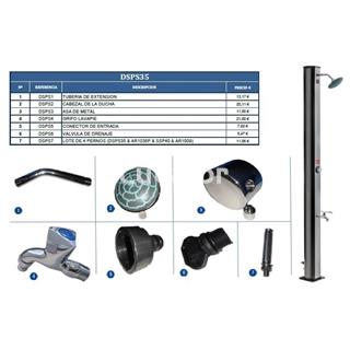 Pombo de metal ducha  gre modelo DSPS35 - Imagen 2