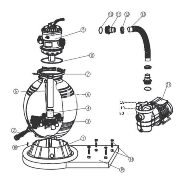 Racord adat bomba depuradora monoblock 400 y 500 de Qp. - Imagen 2