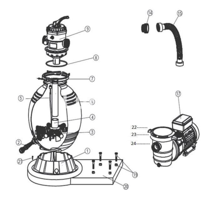 Racord adat bomba depuradora monoblock 400 y 500 de Qp. - Imagen 3