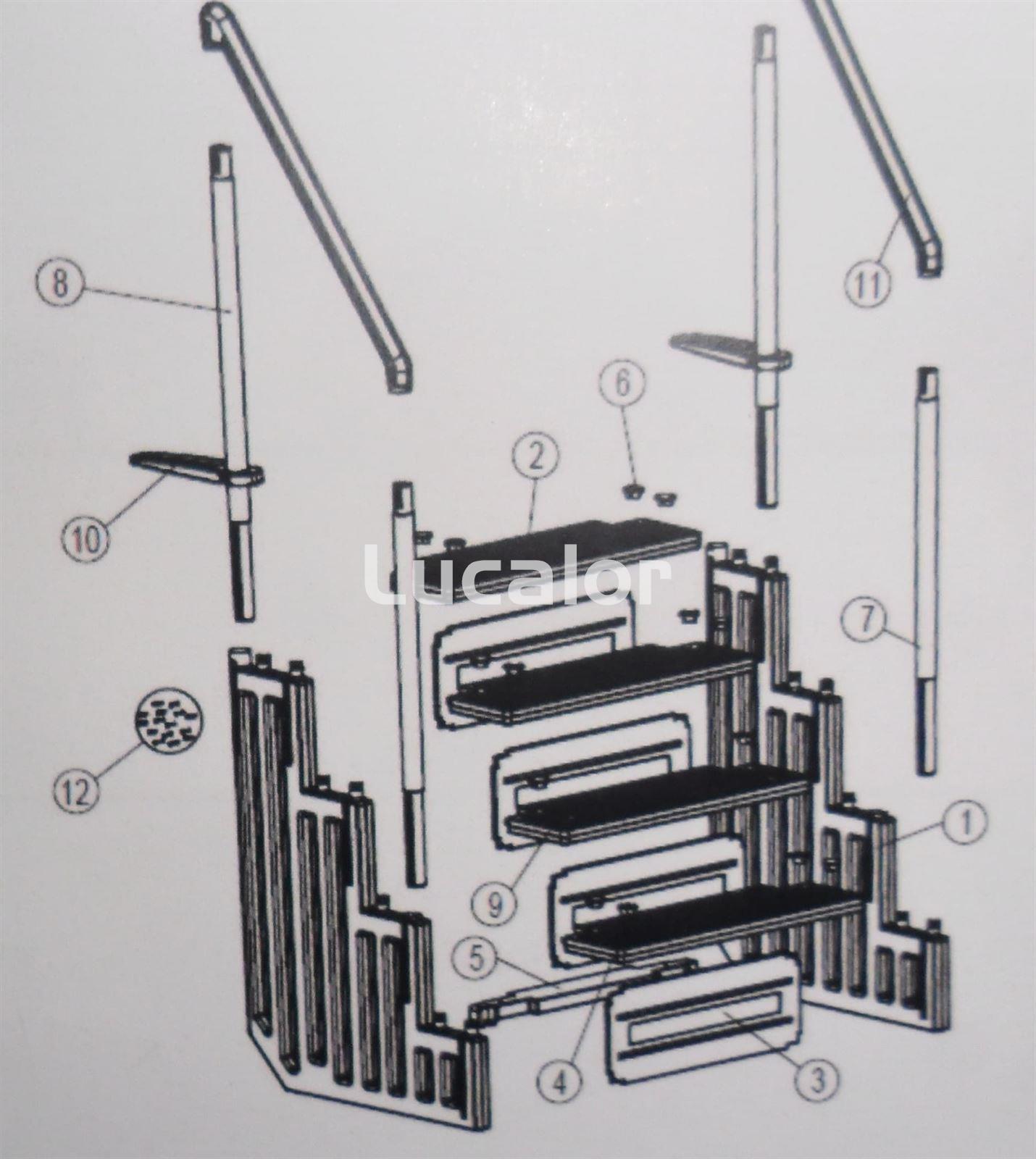 Recambios escalera sintetica gre EPE30 - Imagen 2