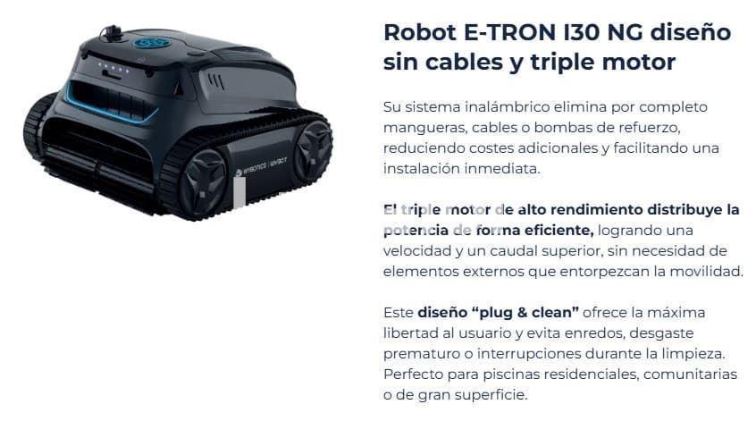 Robot limpiafondos E-TRON I30 NG WYBOT - Imagen 5