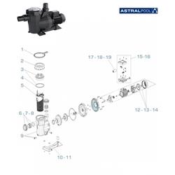 Rodete para  bomba victoria plus de astra pooll  de 3/4 CV - Imagen 2