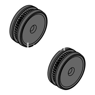 Ruedas traseras  completa  para robot TORNAX y TX  2 ud - Imagen 1