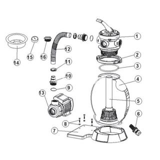 Set juntas  racores depuradora modelo monoblock 300 de Qp - Imagen 2