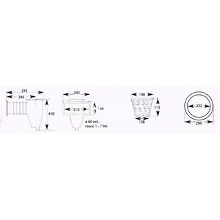 Skimmer para liner boca 200 Qp - Imagen 2