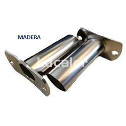 Soporte escalera inox mas embellecedor circular para piscina madera de gre - Imagen 1