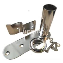 Soporte escalera inox mas embellecedor circular piscina Composite de gre - Imagen 1