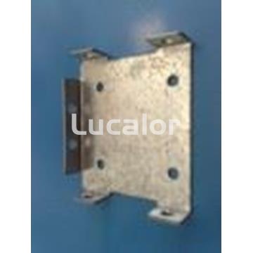 Soporte metal fijación pilar oblicuo a pilar cuadrado piscinas ovaladas - Imagen 1