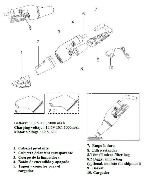 Soporte perti ga telescopica limpiafondos Electric Vac Plus de gre - Imagen 2