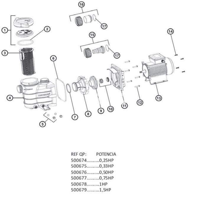 Tapa prefiltro bomba START PUMP de HAYWARD - Imagen 2