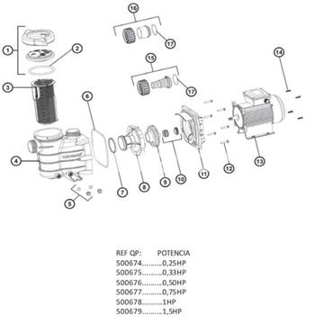 Tapa prefiltro bomba START PUMP  de HAYWARD - Imagen 2
