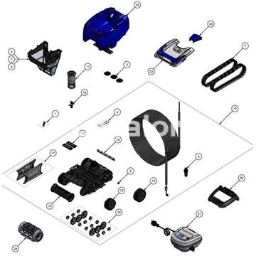 Tornillo 4*25 mm Zodiac Vortex (pack 5 uds para robot TORNAX y TX  . - Imagen 2