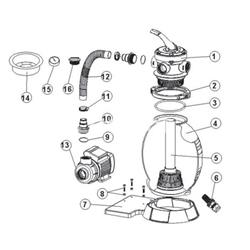 Tornillos  M6 X  25 tuerca M6 para base depuradora modelo monoblock 300 de Qp - Imagen 2