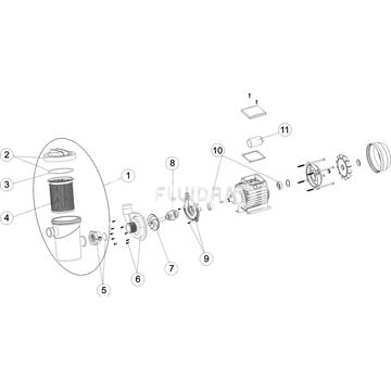 Turbina bombas fiji 4 para depuradoras gre FA6050 - Imagen 2