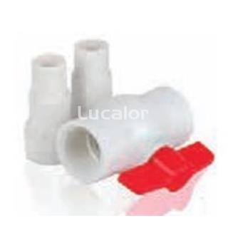 Válvula Bola y 2 conectores roscados Ø32-38mm - Imagen 2